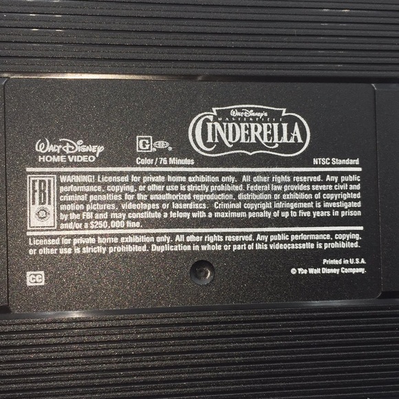 Walt Disney Masterpiece Cinderella VHS Video Movie Animated 5265 - Picture 6 of 9
